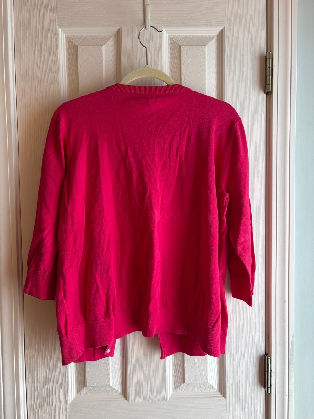 Talbots Hot Pink Button-Front Cardigan - Picture 2 of 4